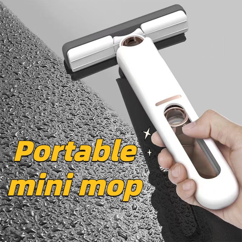 New Portable Self-squeeze Mini Mop, Lazy Hand Wash-free Strong Absorbent Mop Multifunctional Portable Squeeze Cleaning Mop Desk Window Glass Cleaner Kitchen Car Sponge Cleaning Mop Home Cleaning Tool - InspiredGrabs.com