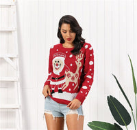 Thumbnail for New Santa Fawn Jacquard Sweater Pullover - InspiredGrabs.com