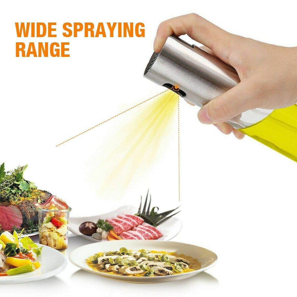 Olive Oil Sprayer Mister, Portable Spray Bottle Oil Sprayer for Cooking & Baking - InspiredGrabs.com