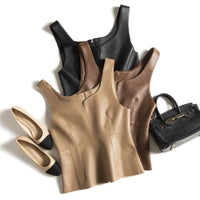 Thumbnail for Outer Wear Genuine Leather Small Sling Vest Coat - InspiredGrabs.com