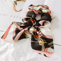 Thumbnail for Pearl Pendant Large Intestine Ring Hair Band Women's Hair Knot Knotted Big Bow Hair Rope - InspiredGrabs.com