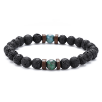 Thumbnail for Personality Men's Black Volcanic Stone Bracelet - InspiredGrabs.com