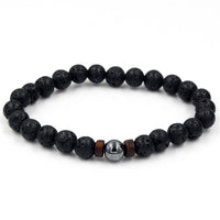 Thumbnail for Personality Men's Black Volcanic Stone Bracelet - InspiredGrabs.com