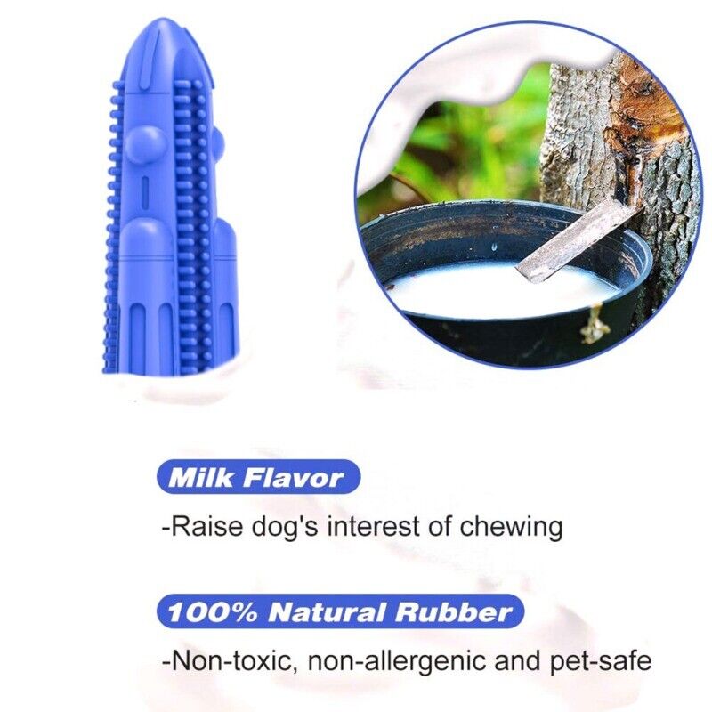 Pet Dog Chew Toy Toothbrush Teeth Cleaning Molar Rubber Squeaky Interactive Dog Toy Food Dispenser Ball Dog Chew Toys Dog Toy Food Dispenser Pet Molar Tooth Cleaning - InspiredGrabs.com