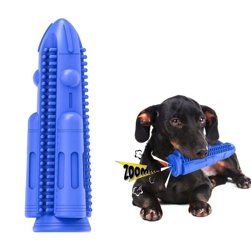 Pet Dog Chew Toy Toothbrush Teeth Cleaning Molar Rubber Squeaky Interactive Dog Toy Food Dispenser Ball Dog Chew Toys Dog Toy Food Dispenser Pet Molar Tooth Cleaning - InspiredGrabs.com