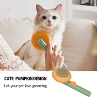 Thumbnail for Pet Pumpkin Brush, Pet Grooming Self-cleaning Slicker Brush for Dogs Cats Puppy Rabbit, Cat Brush Grooming Gently Removes Loose Undercoat, Mats Tangled Hair Slicker Brush - InspiredGrabs.com