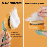 Thumbnail for Pet Pumpkin Brush, Pet Grooming Self-cleaning Slicker Brush for Dogs Cats Puppy Rabbit, Cat Brush Grooming Gently Removes Loose Undercoat, Mats Tangled Hair Slicker Brush - InspiredGrabs.com