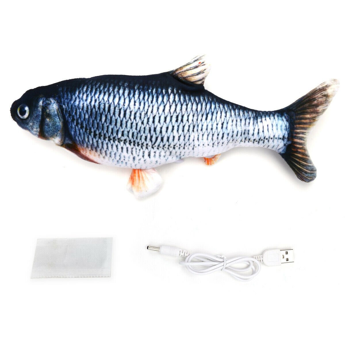 Pet Soft Electronic Fish Shape Cat Toy Electric USB Charging Simulation Fish Toys Funny Cat Chewing Playing Supplies - InspiredGrabs.com