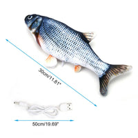 Thumbnail for Pet Soft Electronic Fish Shape Cat Toy Electric USB Charging Simulation Fish Toys Funny Cat Chewing Playing Supplies - InspiredGrabs.com