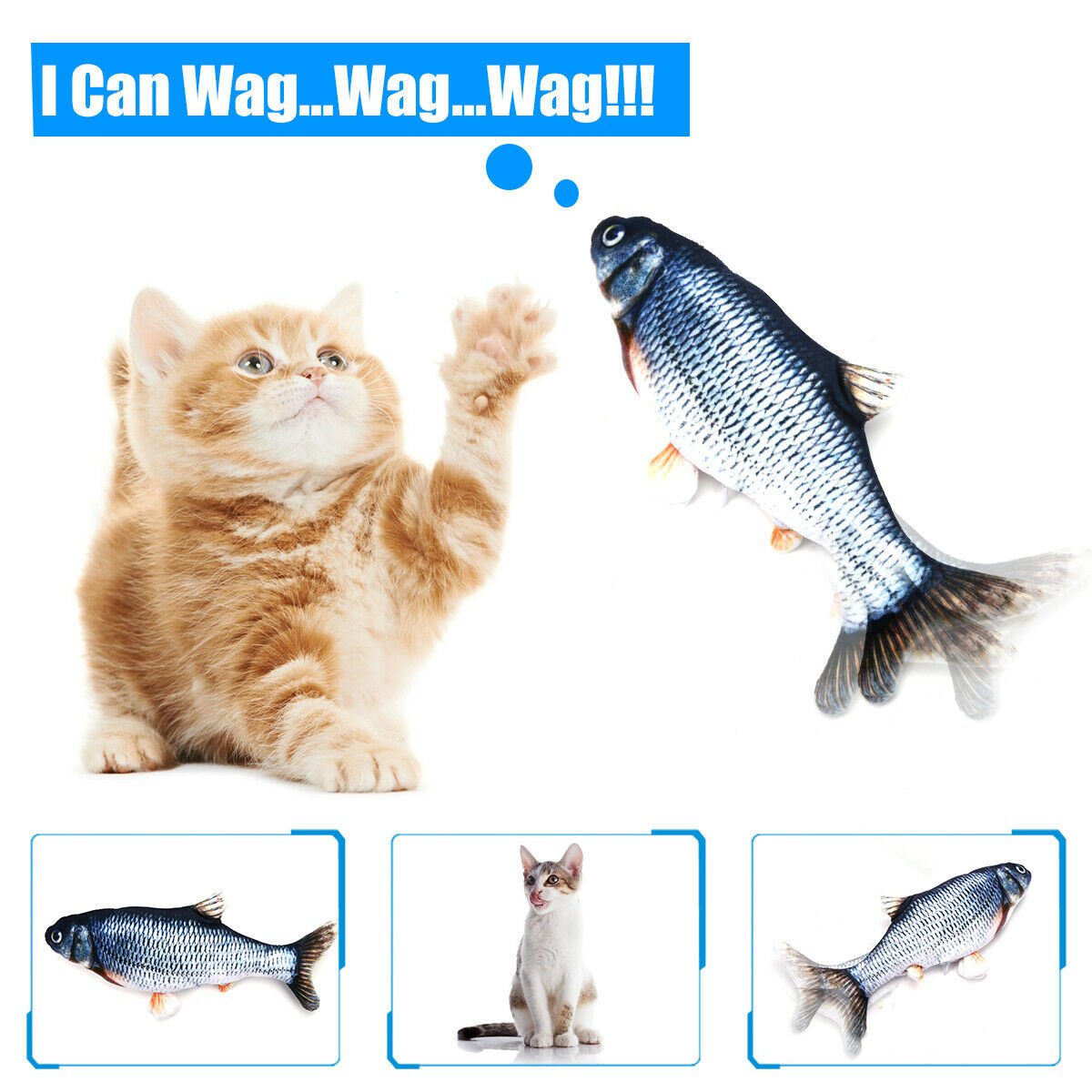 Pet Soft Electronic Fish Shape Cat Toy Electric USB Charging Simulation Fish Toys Funny Cat Chewing Playing Supplies - InspiredGrabs.com