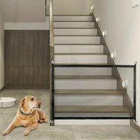 Thumbnail for Pets Dog Cat Baby Safety Gate Mesh Fence Magic Portable Guard Net Stairs Doors - InspiredGrabs.com