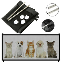 Thumbnail for Pets Dog Cat Baby Safety Gate Mesh Fence Magic Portable Guard Net Stairs Doors - InspiredGrabs.com