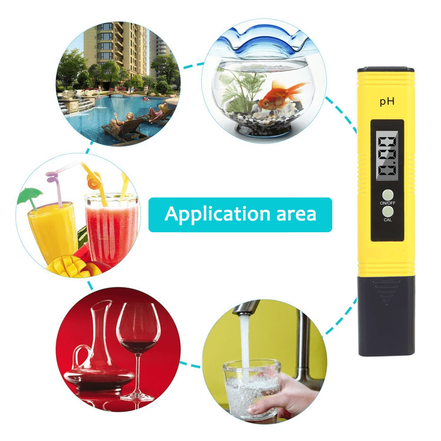 PH Meter 0.01 PH Battery Powder High Precision Water Quality EC Tester 0-14 PH Measurement Range for Aquarium Swimming Pool Digital Electric PH Meter LCD Tester Pocket Hydroponics Aquarium Water Test - InspiredGrabs.com