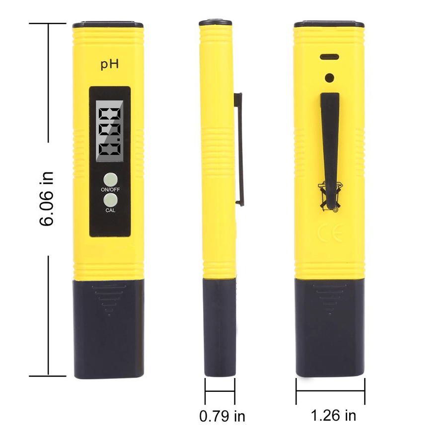 PH Meter 0.01 PH Battery Powder High Precision Water Quality EC Tester 0-14 PH Measurement Range for Aquarium Swimming Pool Digital Electric PH Meter LCD Tester Pocket Hydroponics Aquarium Water Test - InspiredGrabs.com