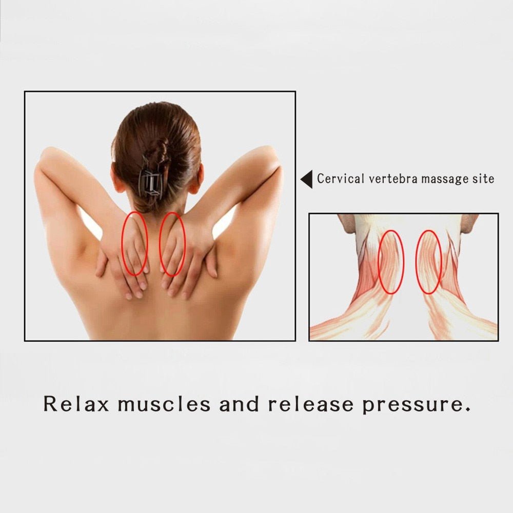 Plastic Pressure Point Therapy Neck Massager Relieve Hand Roller Neck Massager for Neck Shoulder Trigger Point - InspiredGrabs.com