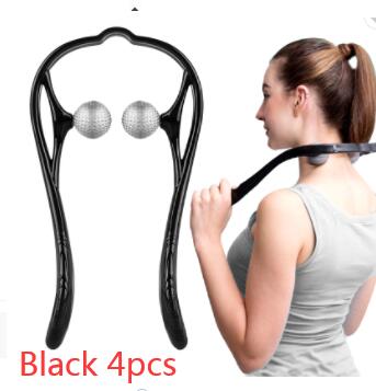 Plastic Pressure Point Therapy Neck Massager Relieve Hand Roller Neck Massager for Neck Shoulder Trigger Point - InspiredGrabs.com