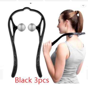 Plastic Pressure Point Therapy Neck Massager Relieve Hand Roller Neck Massager for Neck Shoulder Trigger Point - InspiredGrabs.com