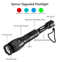 Thumbnail for Portable Mini Flashlight LED ZOOM Torch Hunting Zoomable Flashlight Torch Light - InspiredGrabs.com