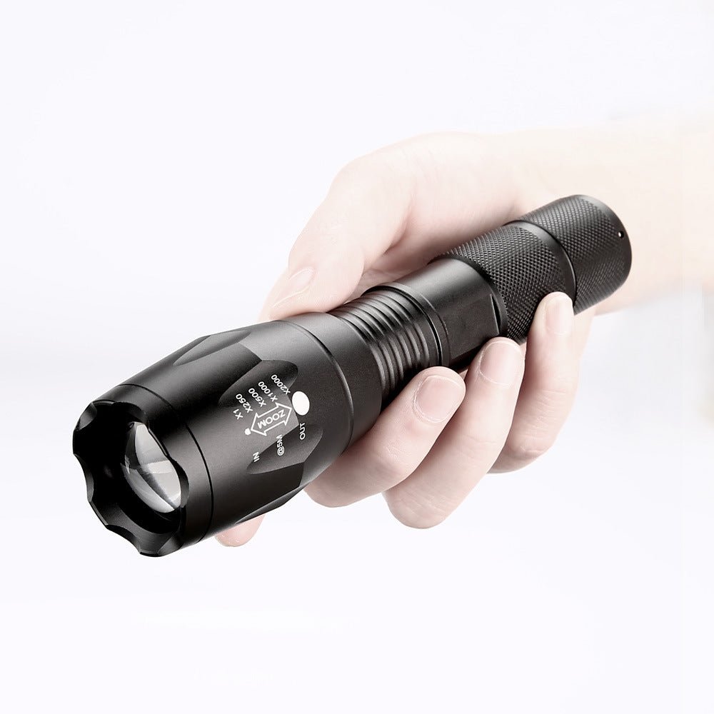 Portable Mini Flashlight LED ZOOM Torch Hunting Zoomable Flashlight Torch Light - InspiredGrabs.com