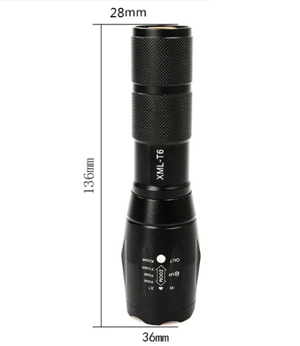 Portable Mini Flashlight LED ZOOM Torch Hunting Zoomable Flashlight Torch Light - InspiredGrabs.com