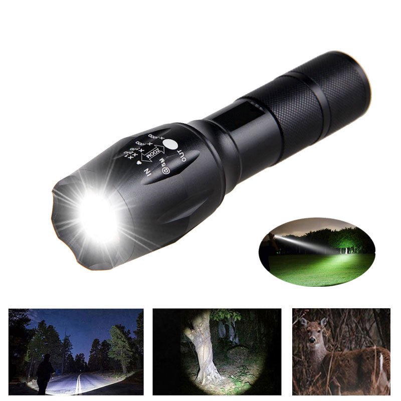 Portable Mini Flashlight LED ZOOM Torch Hunting Zoomable Flashlight Torch Light - InspiredGrabs.com