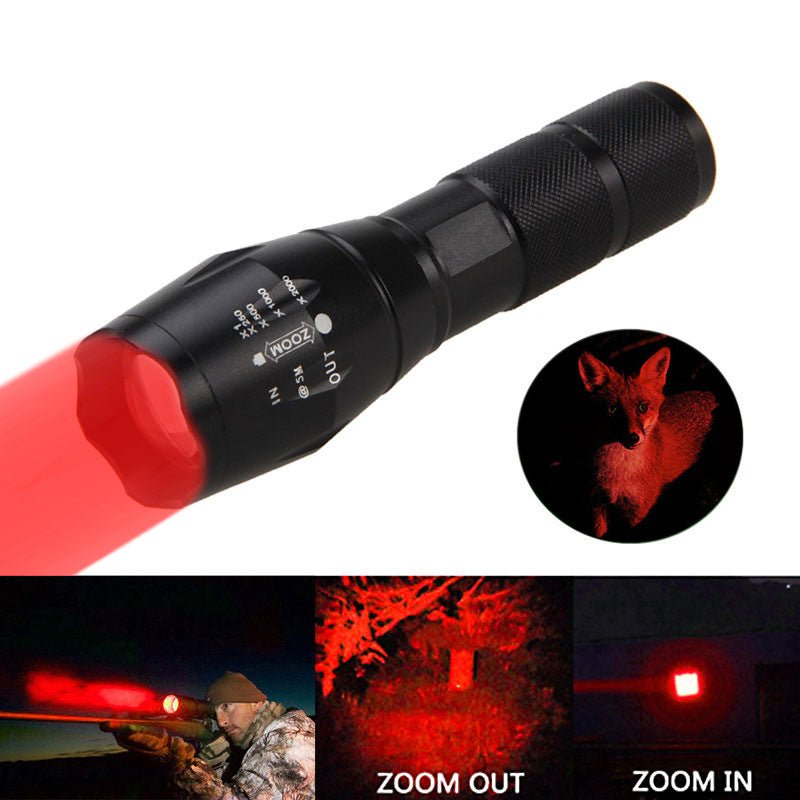 Portable Mini Flashlight LED ZOOM Torch Hunting Zoomable Flashlight Torch Light - InspiredGrabs.com