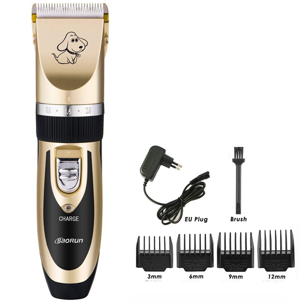 Professional Electric Pet Dog Hair Trimmer Rechargeable Animal Grooming Clippers Cat Shaver Haitcut Machine 110-240V AC - InspiredGrabs.com