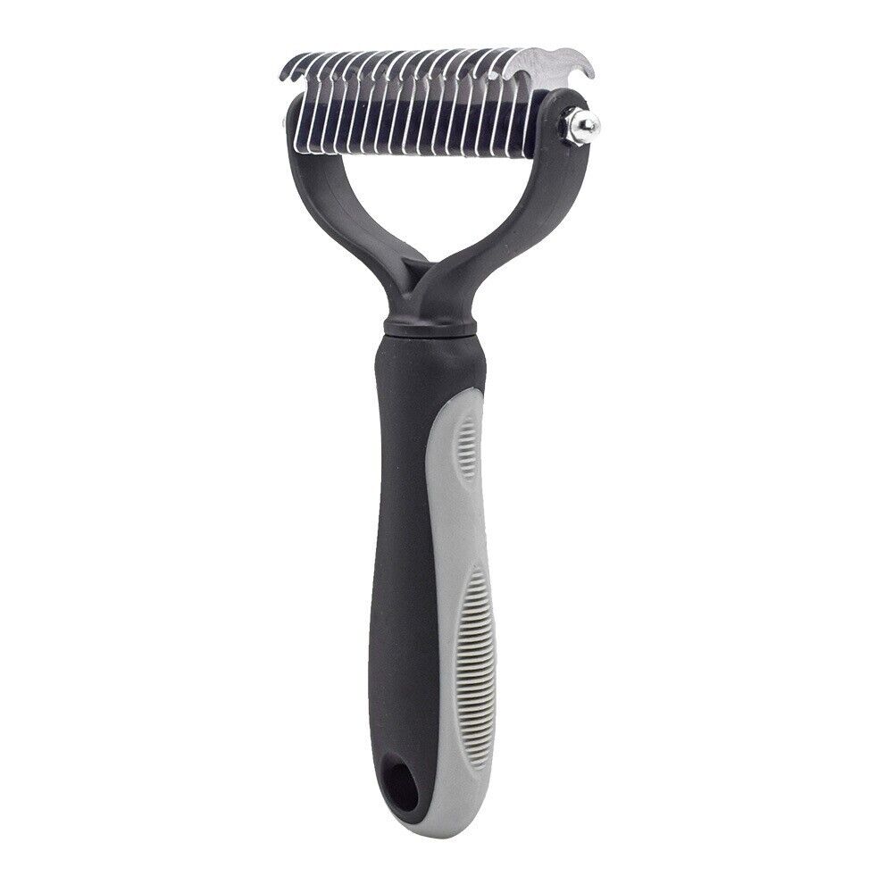 Professional Pet Grooming Tool 2 Sided Undercoat Dog Cat Shedding Comb Brush Pet - InspiredGrabs.com