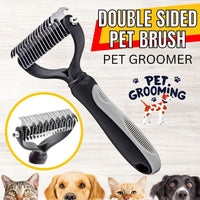 Thumbnail for Professional Pet Grooming Tool 2 Sided Undercoat Dog Cat Shedding Comb Brush Pet - InspiredGrabs.com