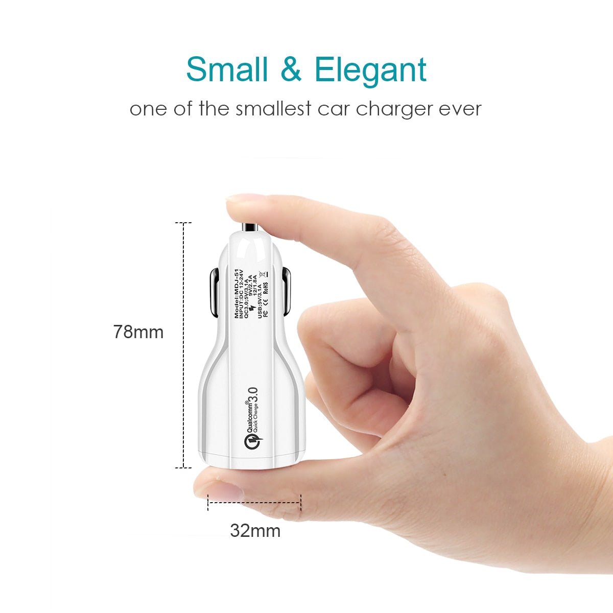 Quick Charge 3.0 Car Charger for Mobile Phone Dual USB Car Charger Qualcomm Qc 3.0 Fast Charging Adapter Mini USB Car Charger - InspiredGrabs.com