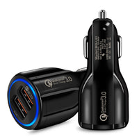 Thumbnail for Quick Charge 3.0 Car Charger for Mobile Phone Dual USB Car Charger Qualcomm Qc 3.0 Fast Charging Adapter Mini USB Car Charger - InspiredGrabs.com