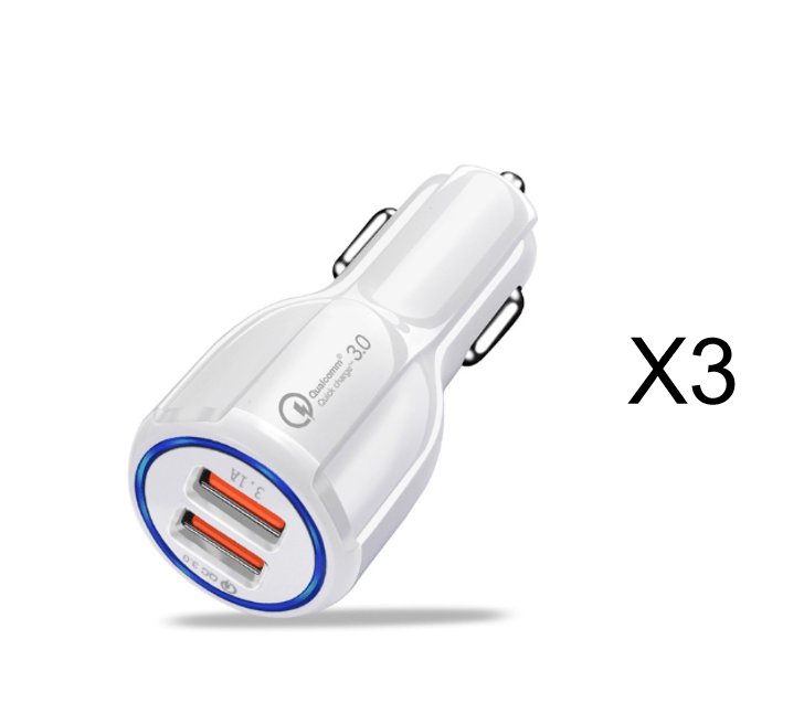 Quick Charge 3.0 Car Charger for Mobile Phone Dual USB Car Charger Qualcomm Qc 3.0 Fast Charging Adapter Mini USB Car Charger - InspiredGrabs.com