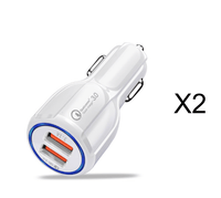 Thumbnail for Quick Charge 3.0 Car Charger for Mobile Phone Dual USB Car Charger Qualcomm Qc 3.0 Fast Charging Adapter Mini USB Car Charger - InspiredGrabs.com