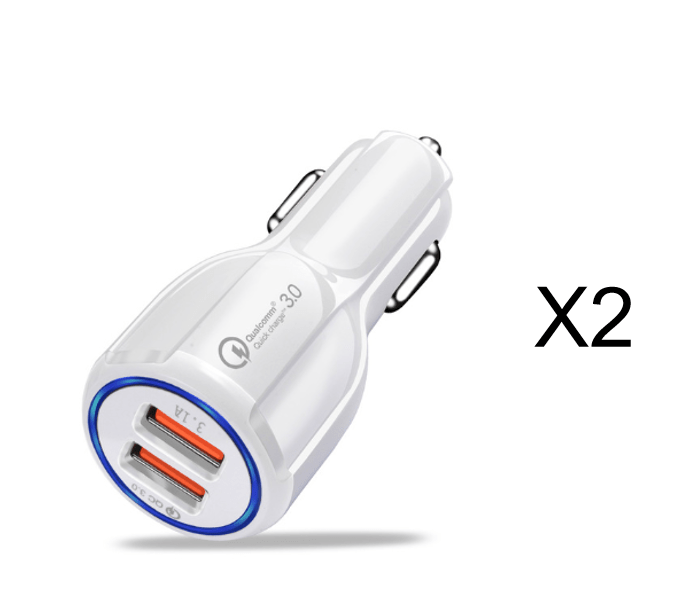 Quick Charge 3.0 Car Charger for Mobile Phone Dual USB Car Charger Qualcomm Qc 3.0 Fast Charging Adapter Mini USB Car Charger - InspiredGrabs.com