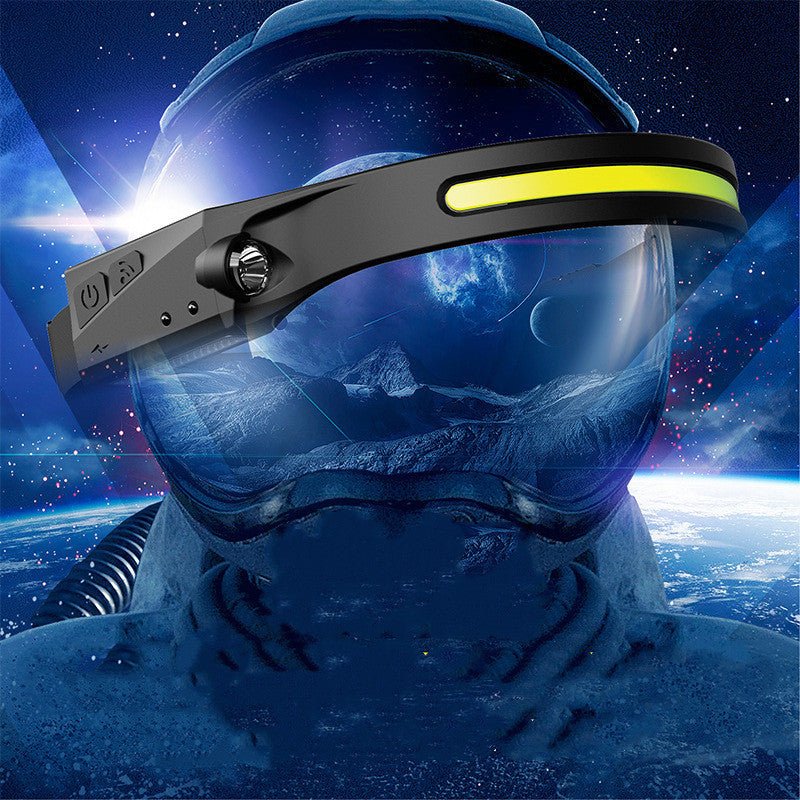 COB LED Induction Riding Headlamp Flashlight USB Rechargeable Waterproof Camping Headlight with All Perspectives Hunting Light - InspiredGrabs.com