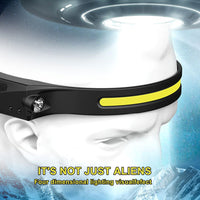 Thumbnail for COB LED Induction Riding Headlamp Flashlight USB Rechargeable Waterproof Camping Headlight with All Perspectives Hunting Light - InspiredGrabs.com