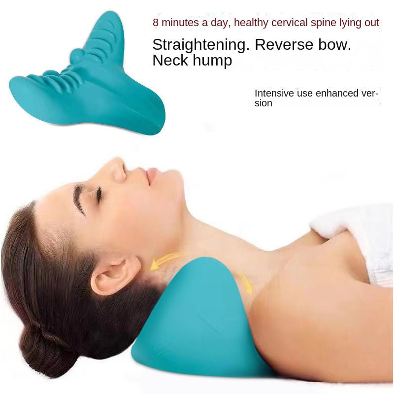 Cervical Spine Massage Pillow Gravity Acupressure Neck Massager Cervical Spine Pillow Neck Shoulder Massage Pillow Home Traction Corrector - InspiredGrabs.com
