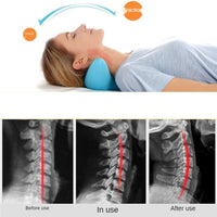 Thumbnail for Cervical Spine Massage Pillow Gravity Acupressure Neck Massager Cervical Spine Pillow Neck Shoulder Massage Pillow Home Traction Corrector - InspiredGrabs.com