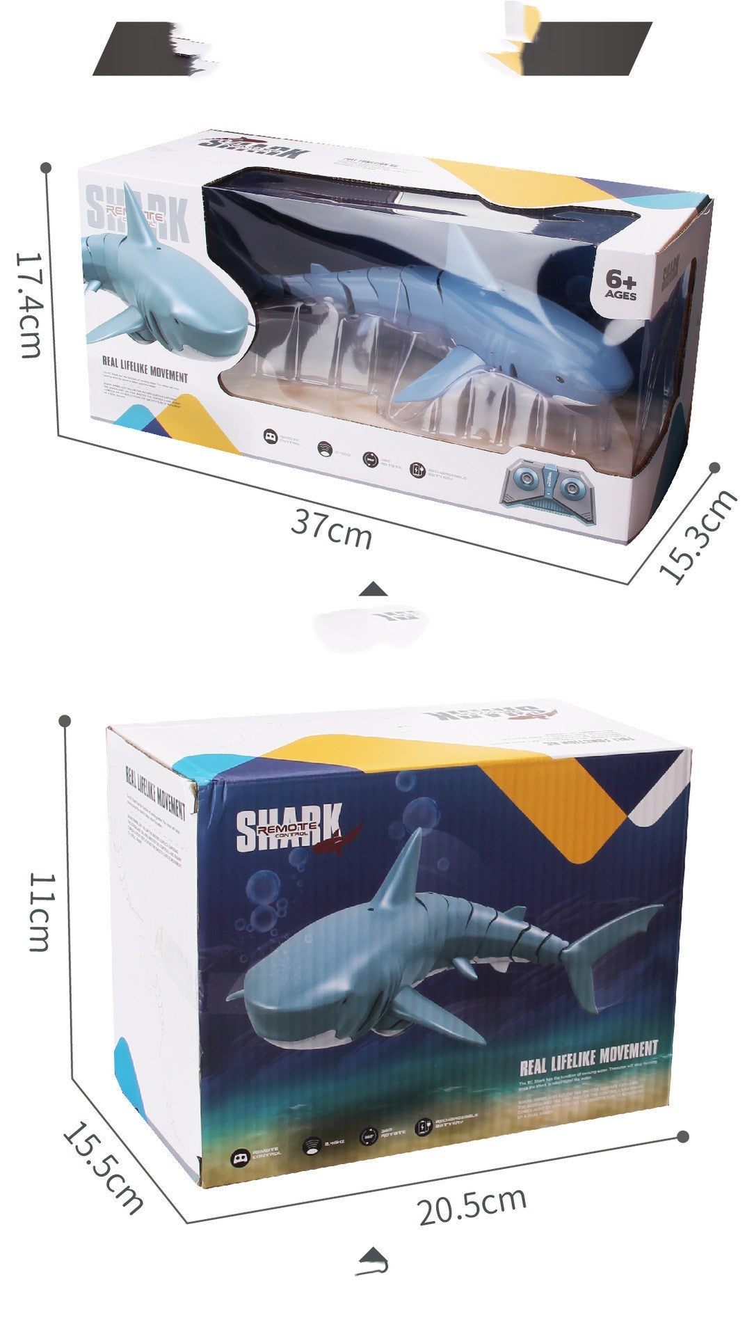 Remote Control Shark 2.4G Remote Control Fish Children's Toys Summer Water Toys - InspiredGrabs.com