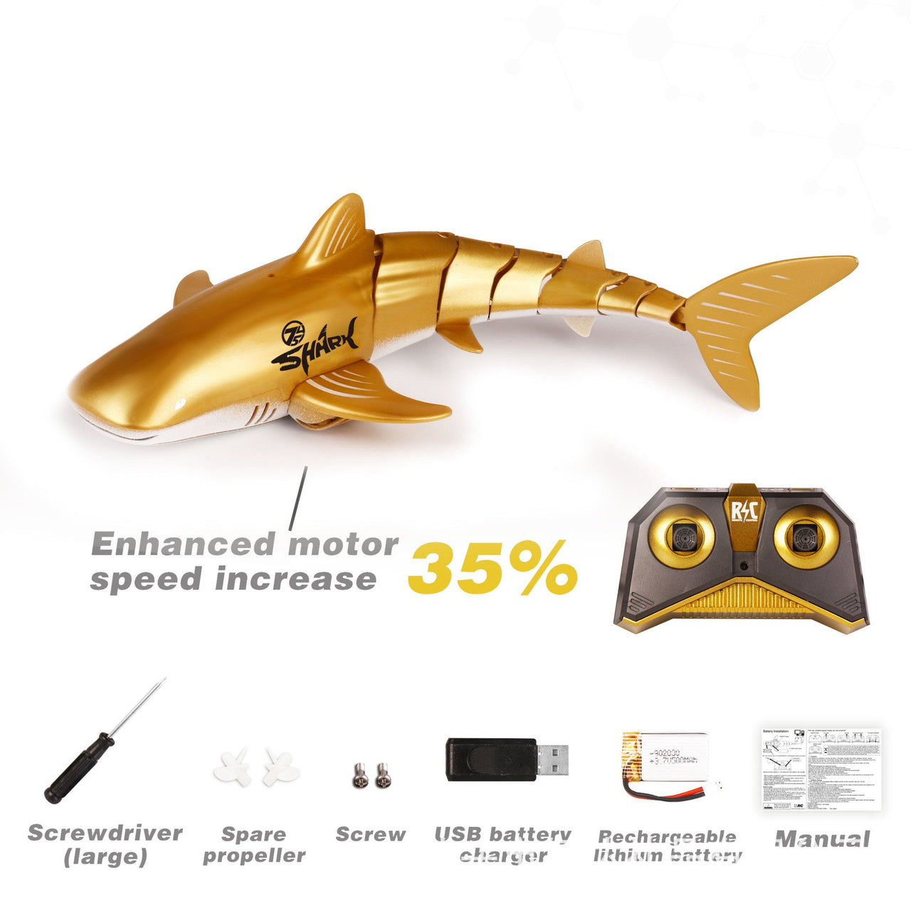 Remote Control Shark 2.4G Remote Control Fish Children's Toys Summer Water Toys - InspiredGrabs.com