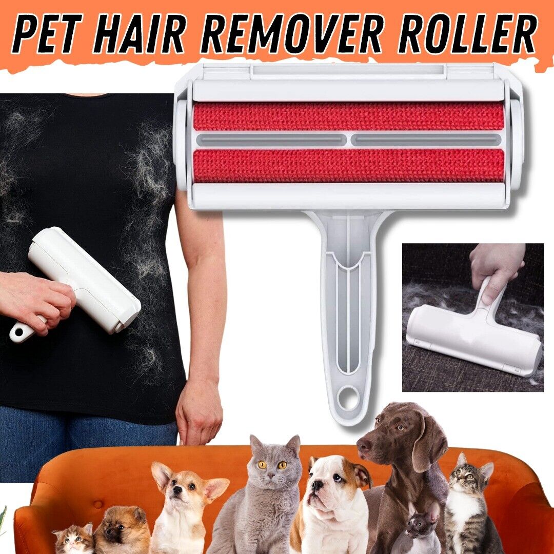 Reusable Pet Hair Lint Remover Dog Cat Hair Roller Cleaning Brush Sofa Clothes by KTATMARKETING - InspiredGrabs.com