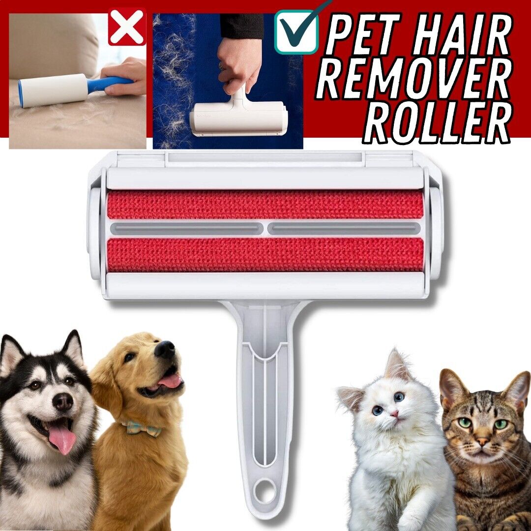 Reusable Pet Hair Lint Remover Dog Cat Hair Roller Cleaning Brush Sofa Clothes by KTATMARKETING - InspiredGrabs.com