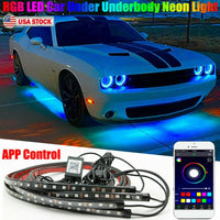 Thumbnail for Car Underglow Light Flexible Strip LED Underbody Lights Remote APP Control Car Led Neon Light RGB Decorative Atmosphere Lamp - InspiredGrabs.com