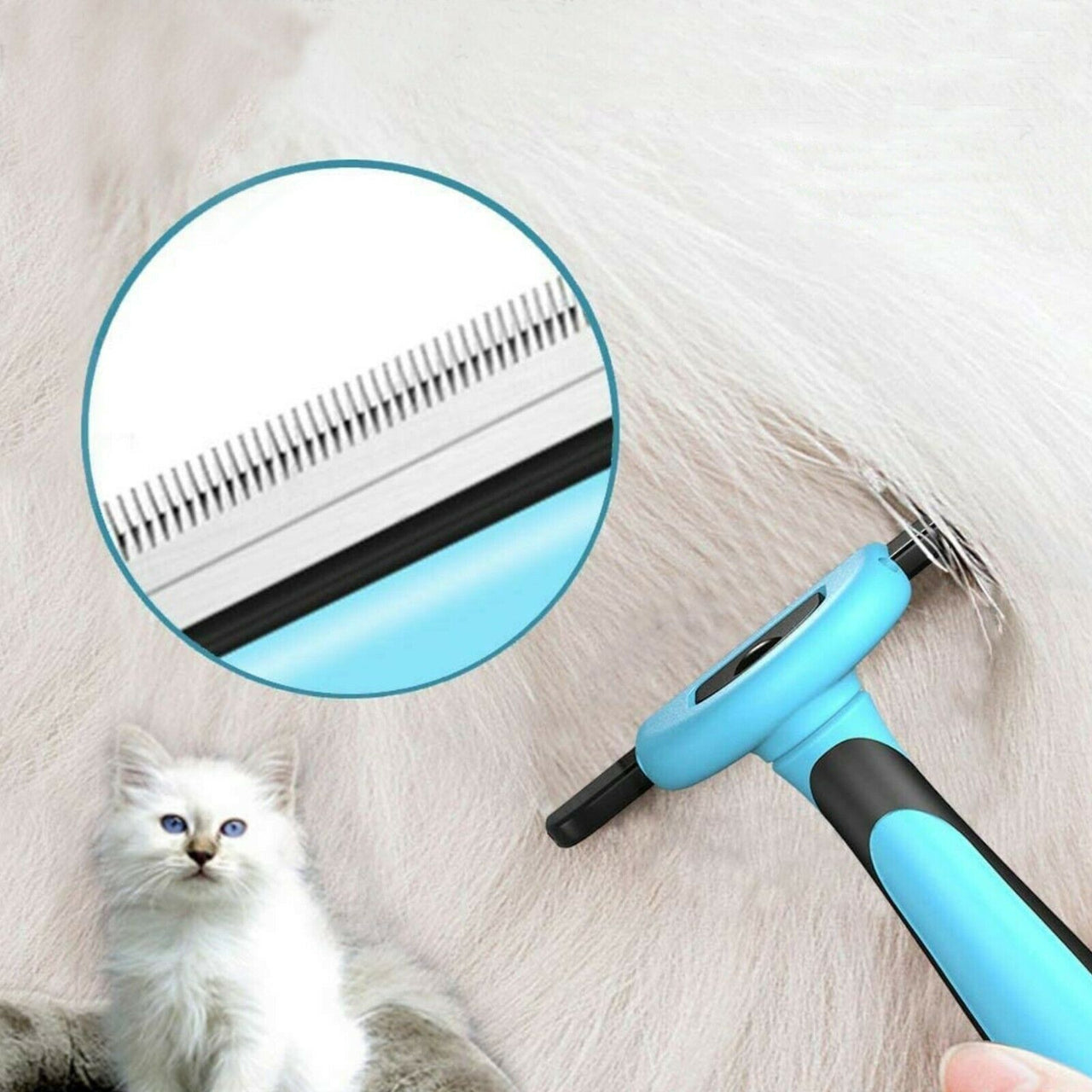 Pet Dog Cat Grooming Comb Brush Trimmer Tool Undercoat Rake Dematting Deshedding - InspiredGrabs.com