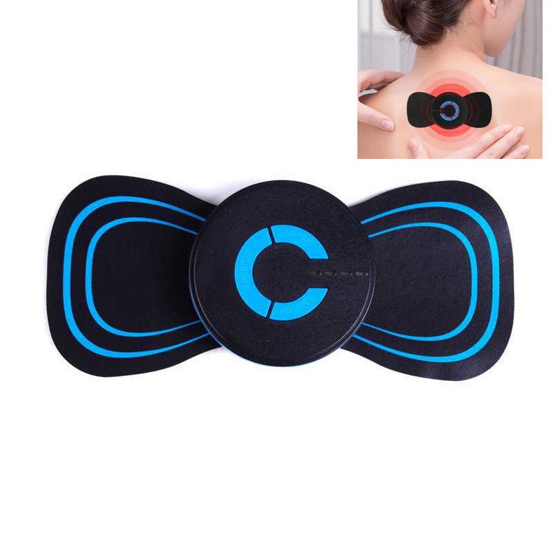 Electric Cervical Vertebra Spine Massager Massage Sticker EMS Pulse Neck Shoulder Whole Body Portable Massage Device - InspiredGrabs.com