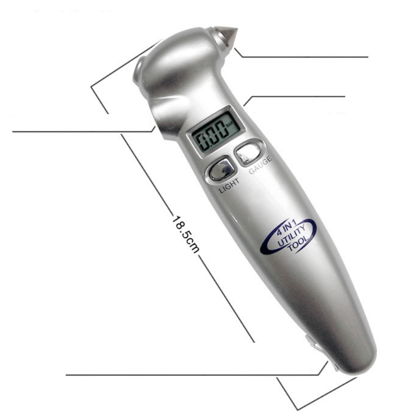 Revolutionize your tire maintenance with our Four-in-One Tire Pressure Gauge. - InspiredGrabs.com