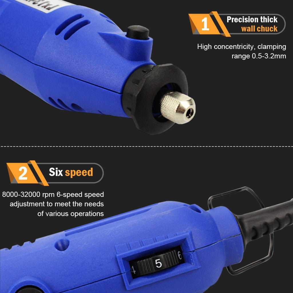 Rotary Tool Set Accessory Kit 80-PC Grinding Sanding Polishing with Case - InspiredGrabs.com