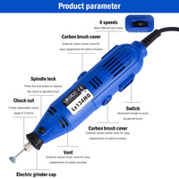 Thumbnail for Rotary Tool Set Accessory Kit 80-PC Grinding Sanding Polishing with Case - InspiredGrabs.com