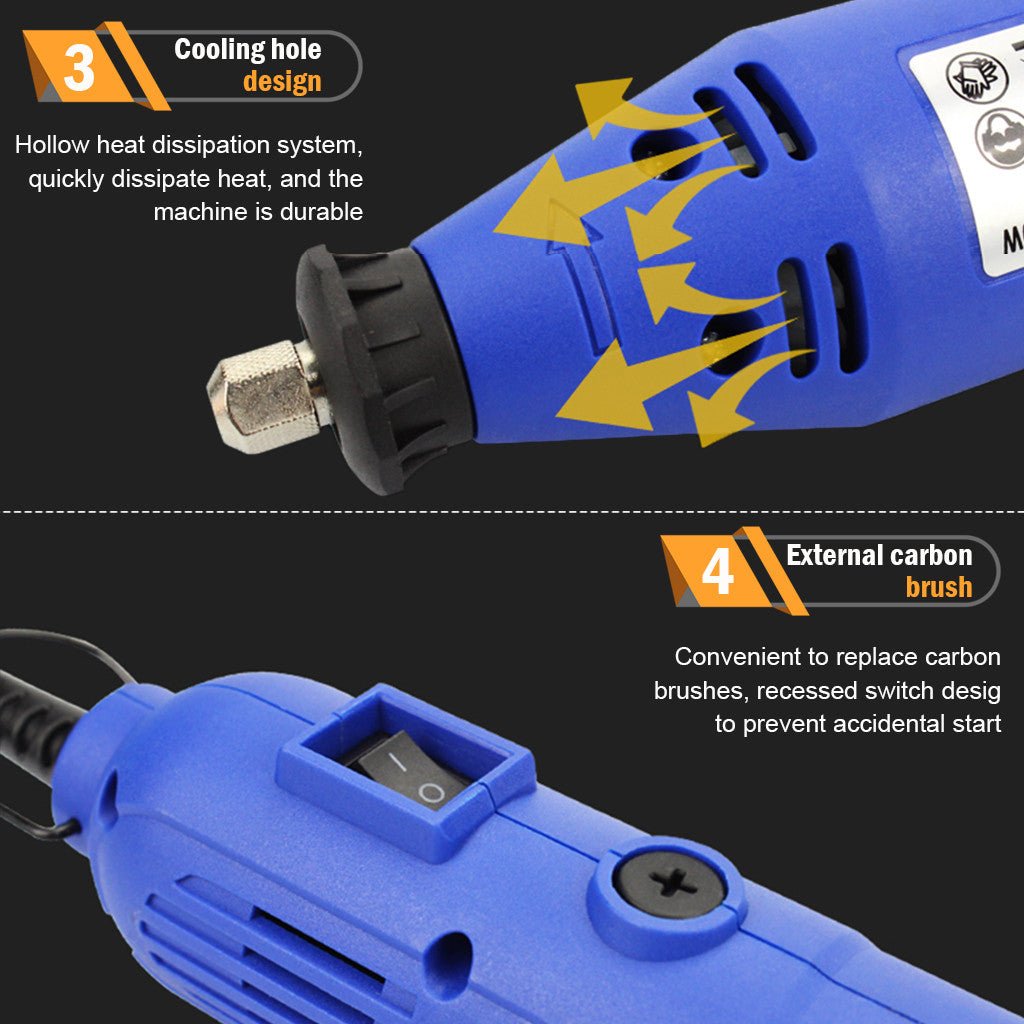 Rotary Tool Set Accessory Kit 80-PC Grinding Sanding Polishing with Case - InspiredGrabs.com