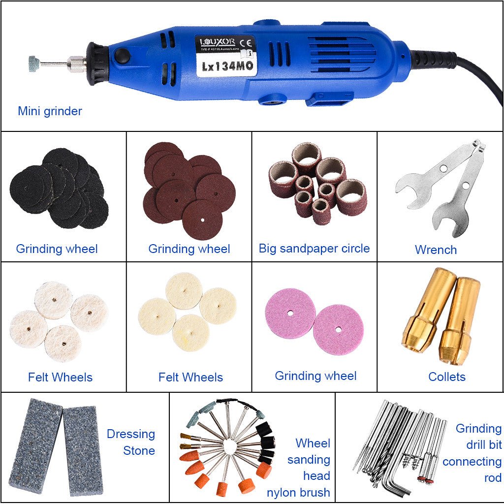 Rotary Tool Set Accessory Kit 80-PC Grinding Sanding Polishing with Case - InspiredGrabs.com